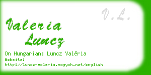valeria luncz business card